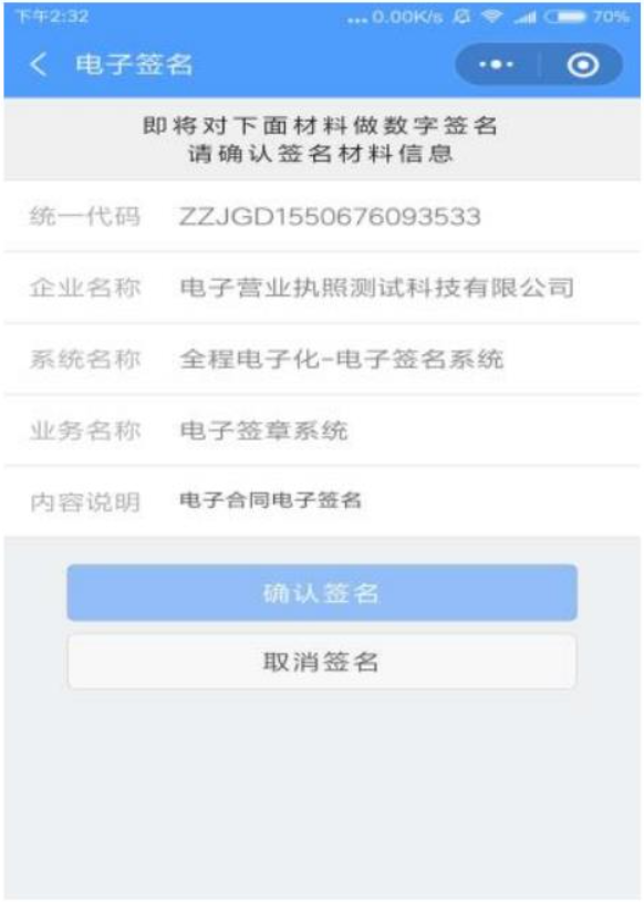 河南企業(yè)登記全程電子化服務(wù)平臺具體操作流程簽名確認(rèn)